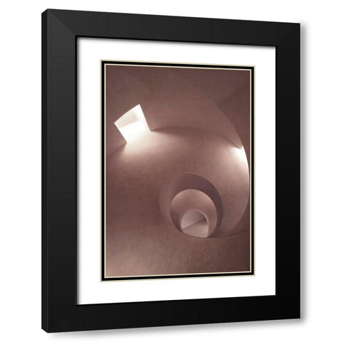 Room 2 Black Modern Wood Framed Art Print with Double Matting by Design Fabrikken