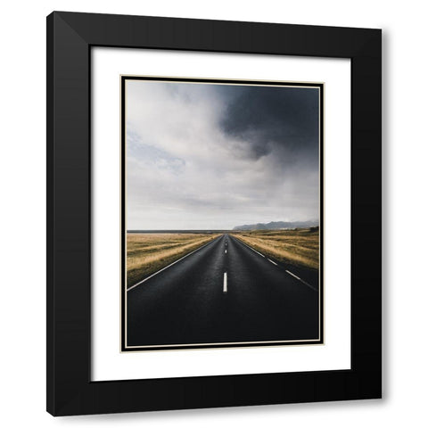 The Way Out Black Modern Wood Framed Art Print with Double Matting by Design Fabrikken