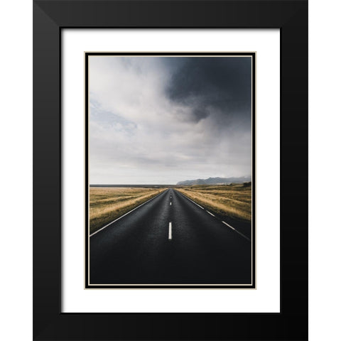 The Way Out Black Modern Wood Framed Art Print with Double Matting by Design Fabrikken