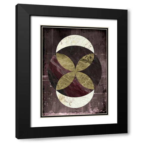 Marble Rustic 2 Black Modern Wood Framed Art Print with Double Matting by Design Fabrikken