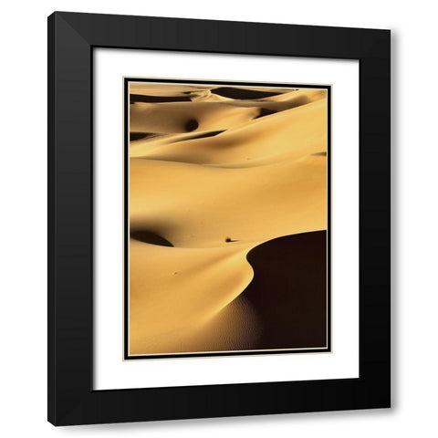 In the Dunes 1 Black Modern Wood Framed Art Print with Double Matting by Design Fabrikken