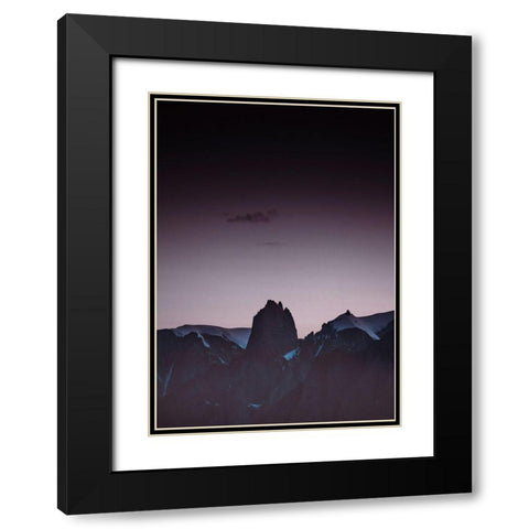 Purple Light 1 Black Modern Wood Framed Art Print with Double Matting by Design Fabrikken