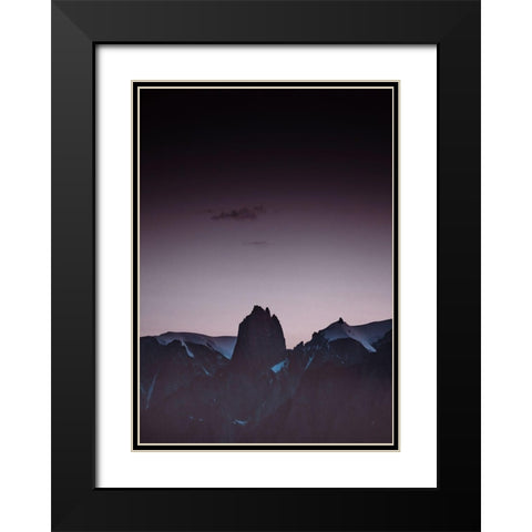 Purple Light 1 Black Modern Wood Framed Art Print with Double Matting by Design Fabrikken