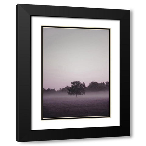 Purple Light 2 Black Modern Wood Framed Art Print with Double Matting by Design Fabrikken