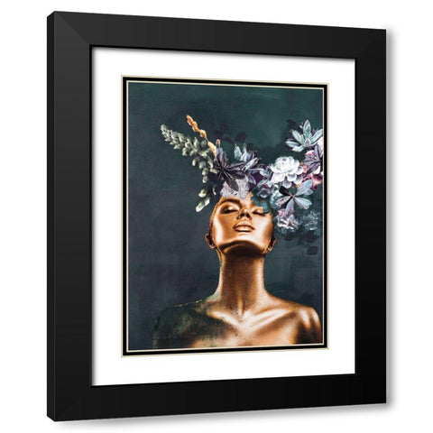 Gold Couture 2 Black Modern Wood Framed Art Print with Double Matting by Design Fabrikken