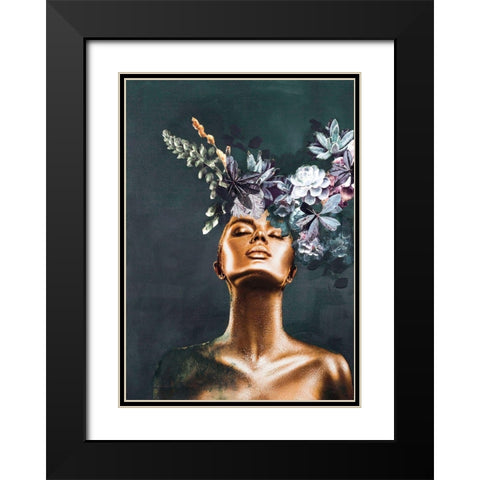 Gold Couture 2 Black Modern Wood Framed Art Print with Double Matting by Design Fabrikken