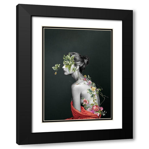 Greek Passion Black Modern Wood Framed Art Print with Double Matting by Design Fabrikken