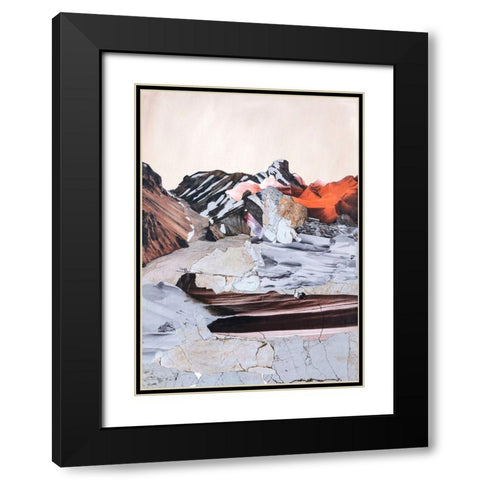 New Era 1 Black Modern Wood Framed Art Print with Double Matting by Design Fabrikken