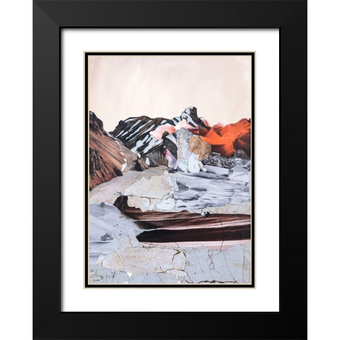 New Era 1 Black Modern Wood Framed Art Print with Double Matting by Design Fabrikken