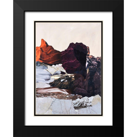 New Era 2 Black Modern Wood Framed Art Print with Double Matting by Design Fabrikken