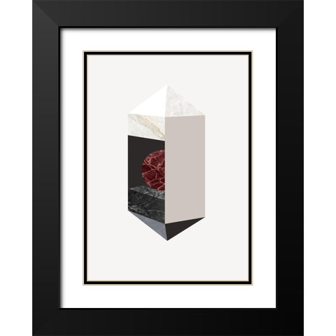 Scene 1 Black Modern Wood Framed Art Print with Double Matting by Design Fabrikken