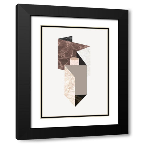 Scene 2 Black Modern Wood Framed Art Print with Double Matting by Design Fabrikken