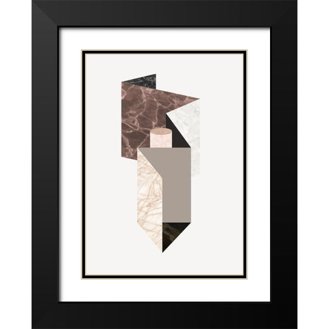 Scene 2 Black Modern Wood Framed Art Print with Double Matting by Design Fabrikken