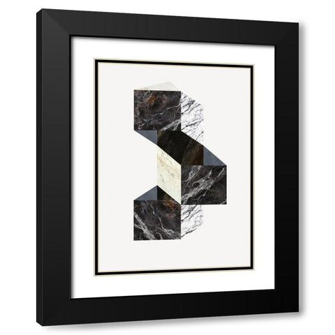 Scene 3 Black Modern Wood Framed Art Print with Double Matting by Design Fabrikken