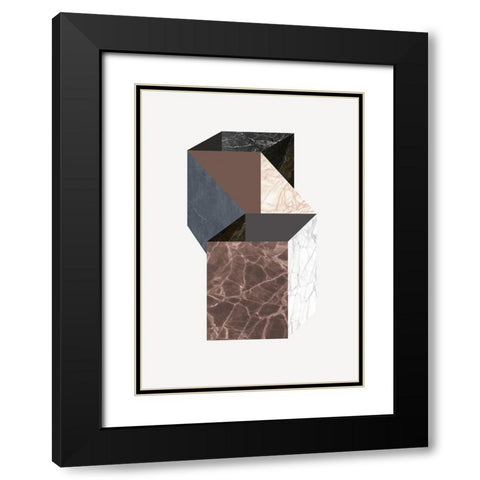 Scene 4 Black Modern Wood Framed Art Print with Double Matting by Design Fabrikken