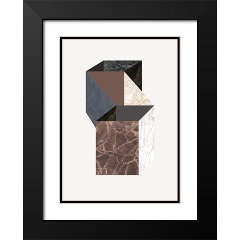 Scene 4 Black Modern Wood Framed Art Print with Double Matting by Design Fabrikken