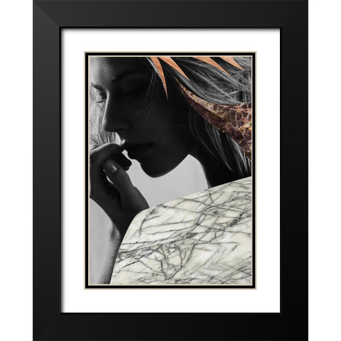 Phase Two Black Modern Wood Framed Art Print with Double Matting by Design Fabrikken