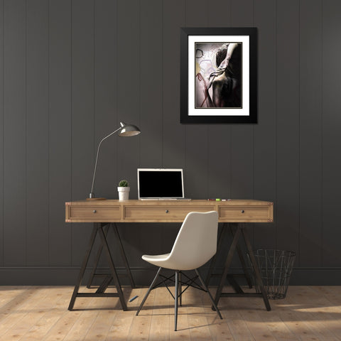 Studio 3 Colors Black Modern Wood Framed Art Print with Double Matting by Design Fabrikken