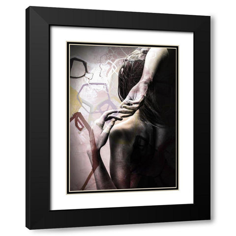 Studio 3 Colors Black Modern Wood Framed Art Print with Double Matting by Design Fabrikken