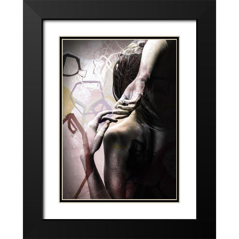 Studio 3 Colors Black Modern Wood Framed Art Print with Double Matting by Design Fabrikken