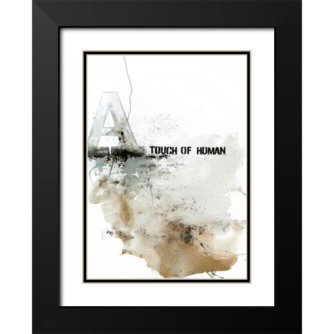 Touch of Human Black Modern Wood Framed Art Print with Double Matting by Design Fabrikken