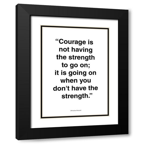 Courage Black Modern Wood Framed Art Print with Double Matting by Design Fabrikken