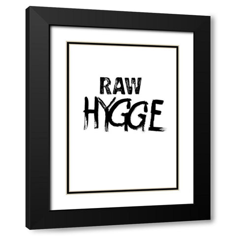Raw Hygge Black Modern Wood Framed Art Print with Double Matting by Design Fabrikken