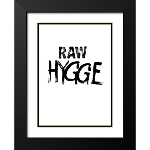 Raw Hygge Black Modern Wood Framed Art Print with Double Matting by Design Fabrikken