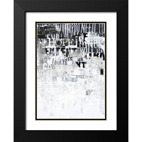 Hope Black Modern Wood Framed Art Print with Double Matting by Design Fabrikken