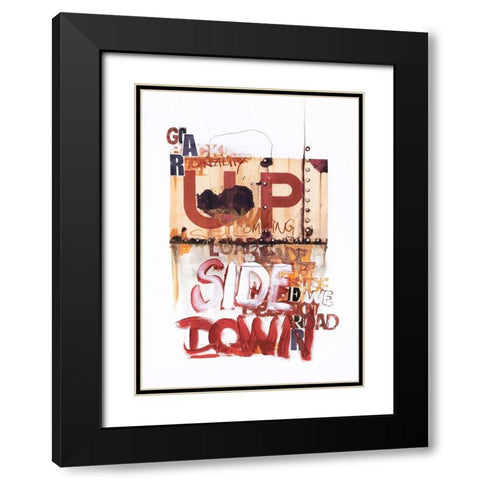 Up Side Down 1 Black Modern Wood Framed Art Print with Double Matting by Design Fabrikken