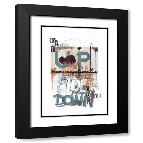 Up Side Down 2 Black Modern Wood Framed Art Print with Double Matting by Design Fabrikken