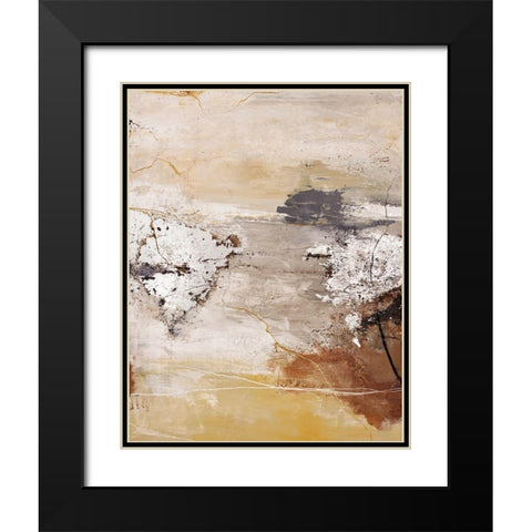 Silver Space Black Modern Wood Framed Art Print with Double Matting by Design Fabrikken
