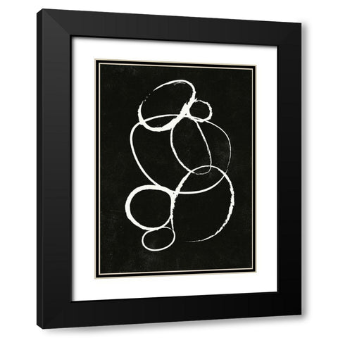 Linked 2 Black Modern Wood Framed Art Print with Double Matting by Design Fabrikken