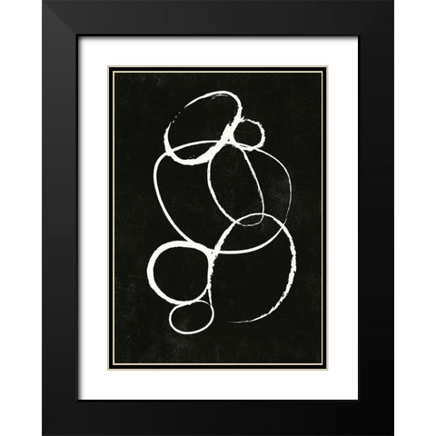 Linked 2 Black Modern Wood Framed Art Print with Double Matting by Design Fabrikken