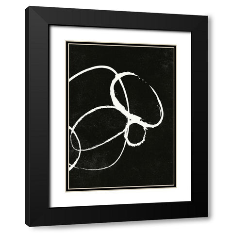 Linked 4 Black Modern Wood Framed Art Print with Double Matting by Design Fabrikken