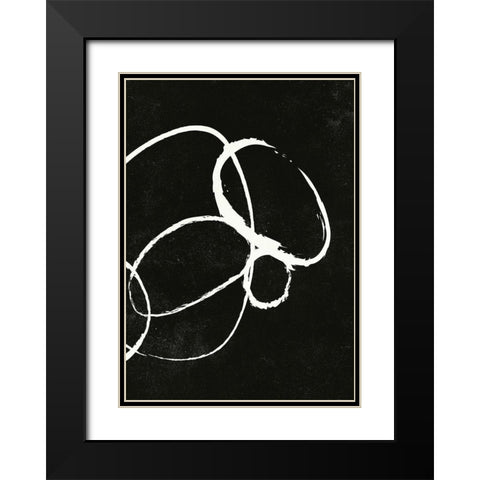 Linked 4 Black Modern Wood Framed Art Print with Double Matting by Design Fabrikken