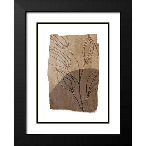 Simplicity 1 Black Modern Wood Framed Art Print with Double Matting by Design Fabrikken