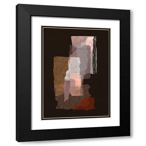 Torn 2 Black Modern Wood Framed Art Print with Double Matting by Design Fabrikken