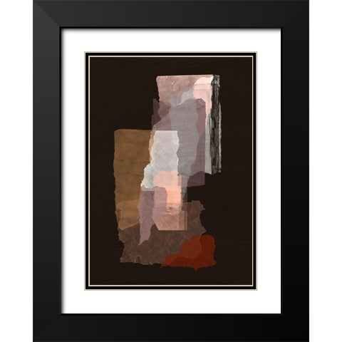 Torn 2 Black Modern Wood Framed Art Print with Double Matting by Design Fabrikken
