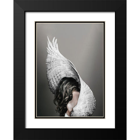 Nike Black Modern Wood Framed Art Print with Double Matting by Design Fabrikken