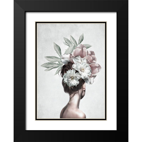 View Back Black Modern Wood Framed Art Print with Double Matting by Design Fabrikken