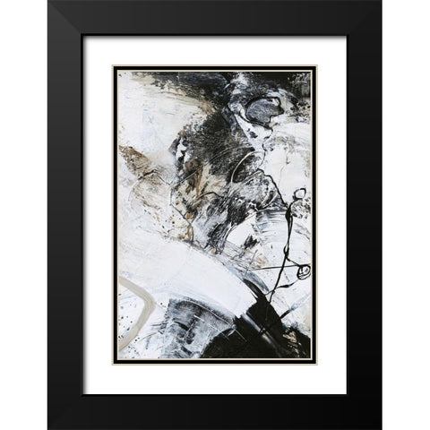 Black and White 1 Black Modern Wood Framed Art Print with Double Matting by Design Fabrikken