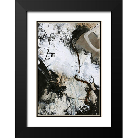 Black and White 3 Black Modern Wood Framed Art Print with Double Matting by Design Fabrikken