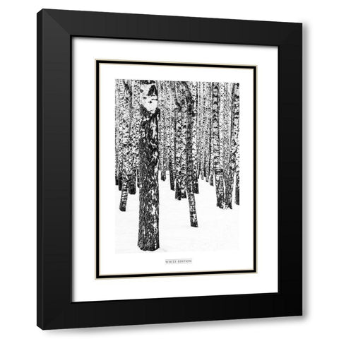 White Edition 1 Black Modern Wood Framed Art Print with Double Matting by Design Fabrikken