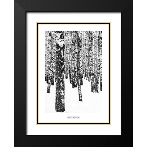 White Edition 1 Black Modern Wood Framed Art Print with Double Matting by Design Fabrikken