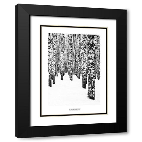 White Edition 2 Black Modern Wood Framed Art Print with Double Matting by Design Fabrikken