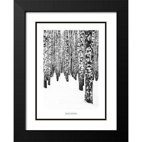 White Edition 2 Black Modern Wood Framed Art Print with Double Matting by Design Fabrikken