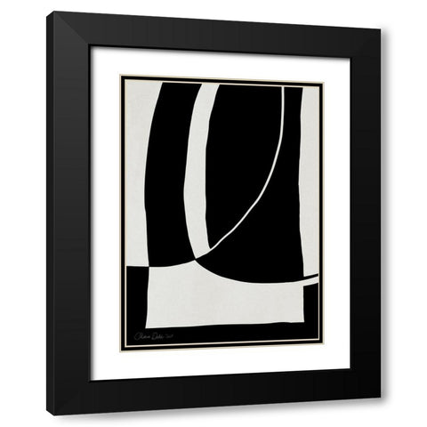 Black Ops 1 Black Modern Wood Framed Art Print with Double Matting by Design Fabrikken