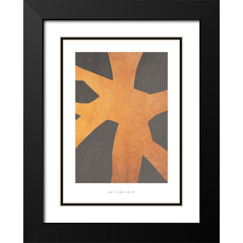 Art Simplicity 2 Black Modern Wood Framed Art Print with Double Matting by Design Fabrikken