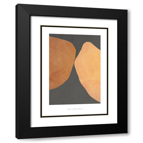 Art Simplicity 4 Black Modern Wood Framed Art Print with Double Matting by Design Fabrikken